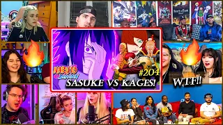 🔥Sasuke Vs The Kages🤯 Power of The Five Kage!!😈Shippuden 204 REACTION MASHUP 疾風伝 海外の反応