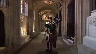 Flowers of the Forest by Pipe Major of The Royal Regiment of Scotland at Prince Philip's Funeral