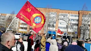 Выступление на антимусорном митинге в Переславле