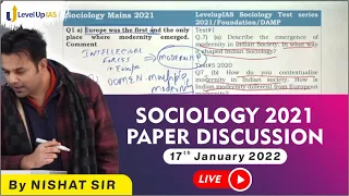 Sociology Mains CSE 2021 | Paper Discussion | By Nishat Sir | Level Up IAS