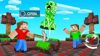 Minecraft BUT The Entire World Is UNLUCKY BLOCKS! (dangerous)