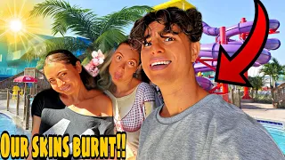 MY SISTERS AND I GET SPRAY TANS!! *BAD IDEA*