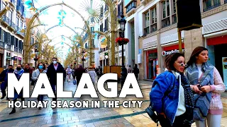 Malaga City Spain Beautiful Holiday Season Update December 2021 Costa del Sol | Andalucía [4K]