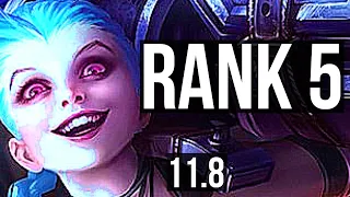 JINX & Lulu vs KOG'MAW & Thresh (ADC) | Rank 2 Jinx, Rank 5, 11/2/8 | KR Challenger | v11.8