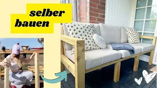 Wir bauen ein modernes Sofa - Balkon Make over | DIY | kreativ Darina 🥰