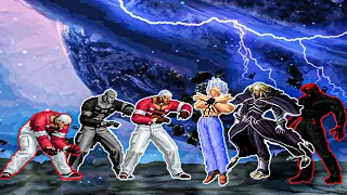 KOF Mugen - Super Yashiro Team vs KOF Bosses Team