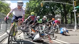 BIGGEST pileup in the history of NYC - Harlem Skyscraper Crit, Cat 3