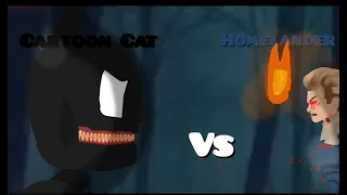 Homelander Vs Cartoon Cat (Remastered) (Remake) (V3) (Stick Nodes) (Trevor Henderson Vs The Boys)