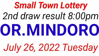 STL - OR.MINDORO July 26, 2022 2ND DRAW RESULT