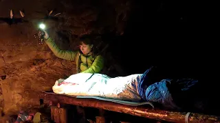 ONE in TAIGA. SLEEPED THE NIGHT IN THE GROTTO. I answer questions from viewers.