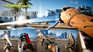 Cyberpunk 2077: Phantom Liberty - Weapon Showcase (1st Equip Animations)