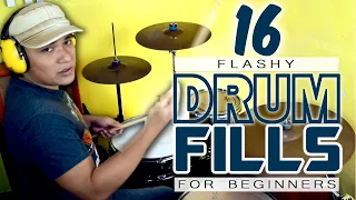 16 Flashy BEGINNER DRUM FILLS (Tagalog Drum Lesson)