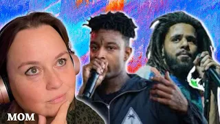 21 Savage - a lot (Official Video) ft. J. Cole MOM REACTION