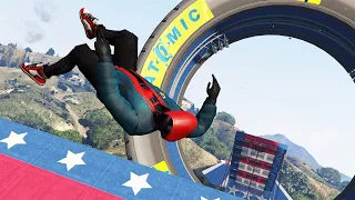 GTA 5 Random And Funny Fails #32 - (Spiderman Miles Morales - Mega Ramp Fails)