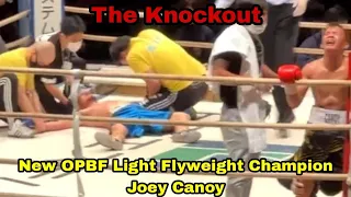 Tulog ang Japanese Champion Sa Lakas Ng Suntok Ng Pinoy na si JOEY CANOY