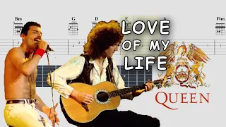 Love Of My Life - Queen - Free Easy Guitar Tabs