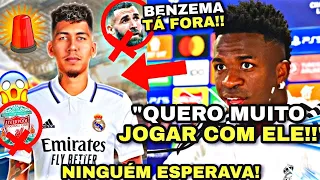 🚨VINICIUS JR EM CHOQUE!! FIRMINO NOVO JOGADOR DO REAL MADRID E BENZEMA FORA! ENTENDA TUDO!