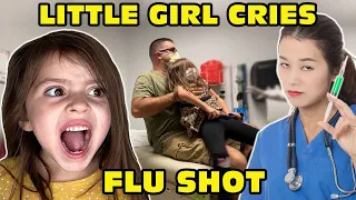 Little Girl Temper Tantrum 👧 Kicking And Screaming During Her Flu Shot!