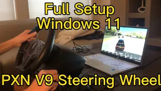 PXN V9 Steering Wheel Full Setup On Windows 11