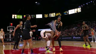 2 Minutes Of A'ja Wilson & Aliyah Boston BATTLING Each Other In Las Vegas Aces Win vs Indiana Fever!