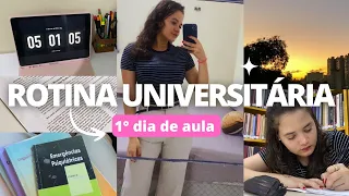 ROTINA DE UMA ESTUDANTE DE PSICOLOGIA #3| 1° DIA DE AULA 2024,arrume-se comigo, academia e leituras