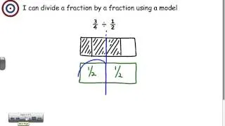 Divide fraction by fraction using a model