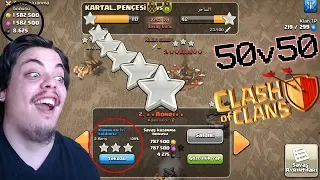 Amazing 50v50 Clan War Clash of Clans
