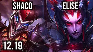 SHACO vs ELISE (JNG) | 11/0/5, 3.7M mastery, Legendary, 700+ games | KR Master | 12.19