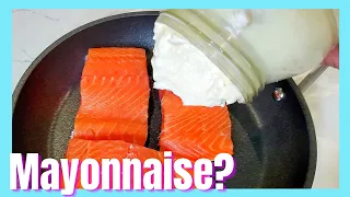 Baked MAYONNAISE Salmon in the Oven