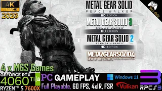 4 Metal Gear Solid Games PC Gameplay | RPCS3 | Full Playable | PS3 Emulator | 4k60FPS | 2023 Latest