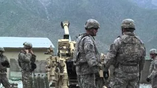 M777 Howitzer Direct Fire Low Charge Bravo Battery 3-321 HD Video 11