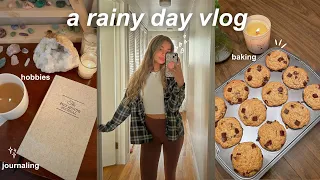 a cozy rainy day vlog 🌧️ journaling, baking, & coloring