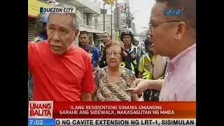 UB: Ilang residenteng ginawa umanong garahe ang sidewalk sa QC, nakasagutan ng MMDA