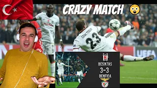 Italian Reaction To 🇹🇷 Beşiktaş 3-3 Benfica | Şampiyonlar Ligi Maç Özeti | Türkçe Spiker 23/11/2016