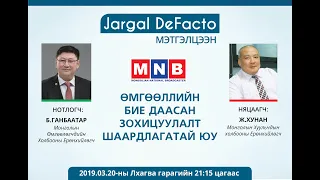 Дефакто Мэтгэлцээн (Өмгөөллийн бие даасан зохицуулалт шаардлагатай юу)