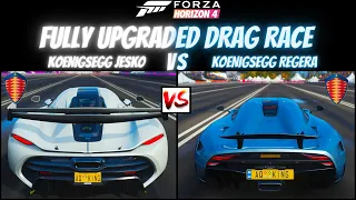 FH4 - KOENIGSEGG JESKO VS KOENIGSEGG REGERA | (Fully Upgraded) Drag Race