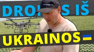 DRONAS SU PURŠKIMO TECHNOLOGIJA IŠ UKRAINOS