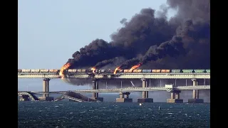 Bridge to Crimea damaged in blast to key Russian supply route; 3 dead