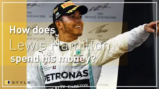 How does Lewis Hamilton, the highest paid racing driver in Formula One history, spend his fortune?