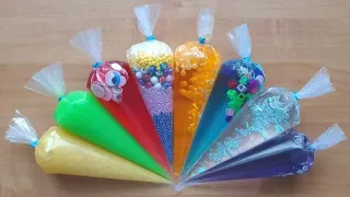 Making Slime with Piping Bags - Satisfying Slime Video