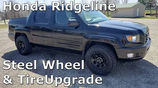 Honda Ridgeline Black Steel Wheels and Tires BIG UPGRADE - 1st Gen