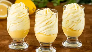 🍋Creamy lemon mousse in 5 minutes! 🍊With lemon and orange! Without GELATIN! Everyone is looking fo