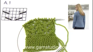 How to knit A.1 in DROPS 165-24