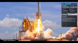 Старт и посадка SpaceX Falcon 9 (BulgariaSat-1). SpaceX вывела на орбиту болгарский спутник связи.