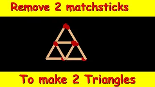 Remove 2 matchsticks to make 2 Triangles | Matchstick Puzzle | Puzzled