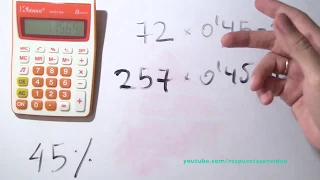 Cómo calcular el 45 por ciento -  Sacar Porcentajes de un número o cantidad