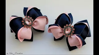 Невероятно красивые  Бантики из репсовых лент.DIY Hair Bow / Beautiful Ribbon Bow .