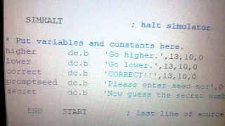 M68000/ m68k Assembly "Guess The Number"