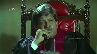 Vishnuvardhan Resign Judge Job to Save Rowdy - Lion jagapathi rao kannada movie part-5