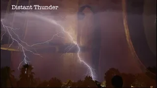 "Distant Thunder" Low, dark cello music with rain and thunder FX